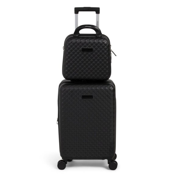 VINCE CAMUTO Black 2pc Teagan Carry-on And And Train Case Set - Picture 1 of 2